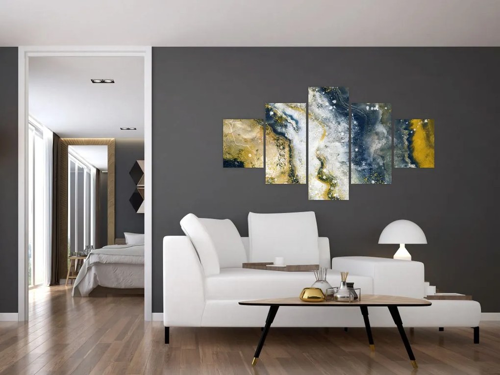 Obraz - Złota abstrakcja (125x70 cm)