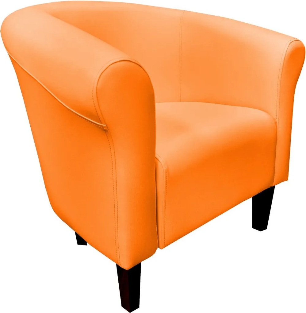 Fotel Milo tkanina Eko-skóra elegancki fotel do salonu i gabinetu : Kolor nogi - Venge, Kolor tkaniny - EKO-SKÓRA - 20D, Wysokość nogi - 15 cm