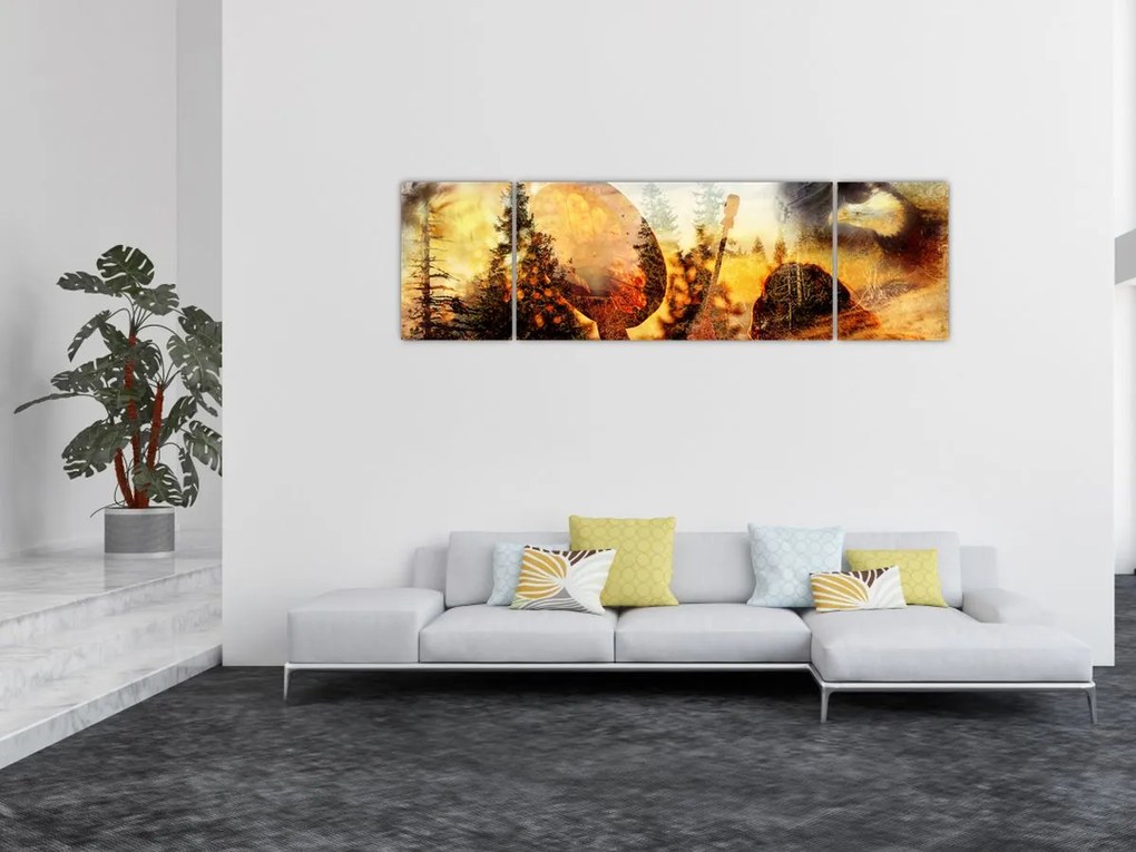 Obraz - Motyw szamana (170x50 cm)