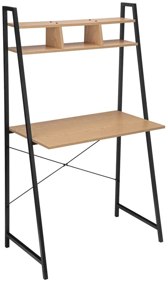 Biurko metalowe z nadstawką modern pine D5-T54