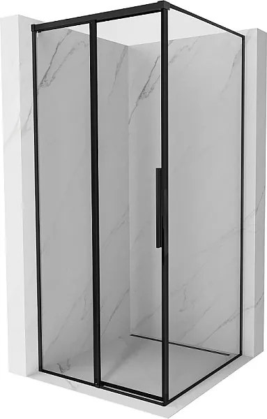 Mexen Rox kabina prysznicowa rozsuwana lewa 100 x 100 cm, czarna ramka, czarna -  8C2-100-100-70-70-L