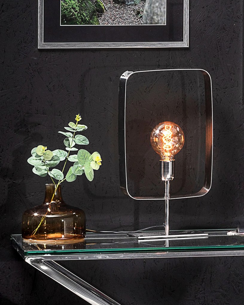 Lampa stołowa Theo Silver 46 cm