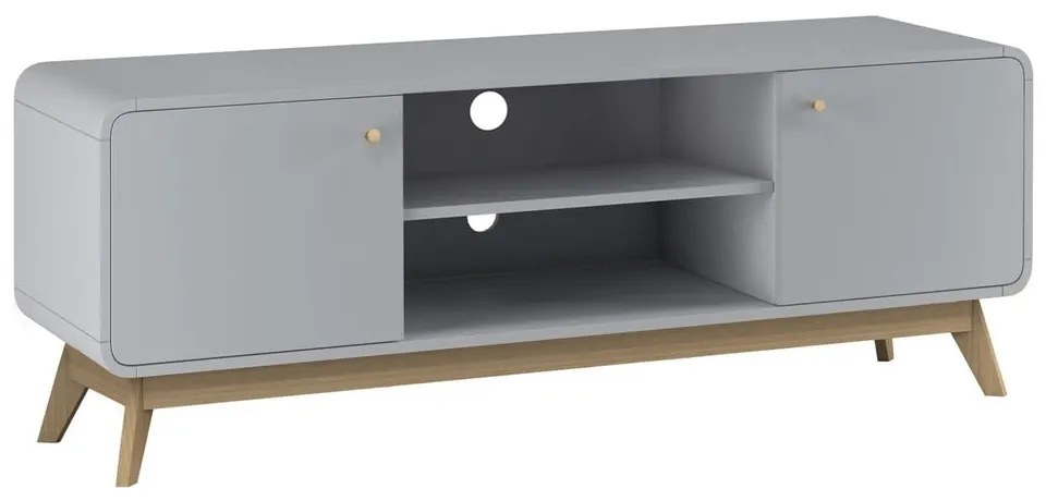 Szara szafka pod TV 140x53 cm Caitlin – Støraa
