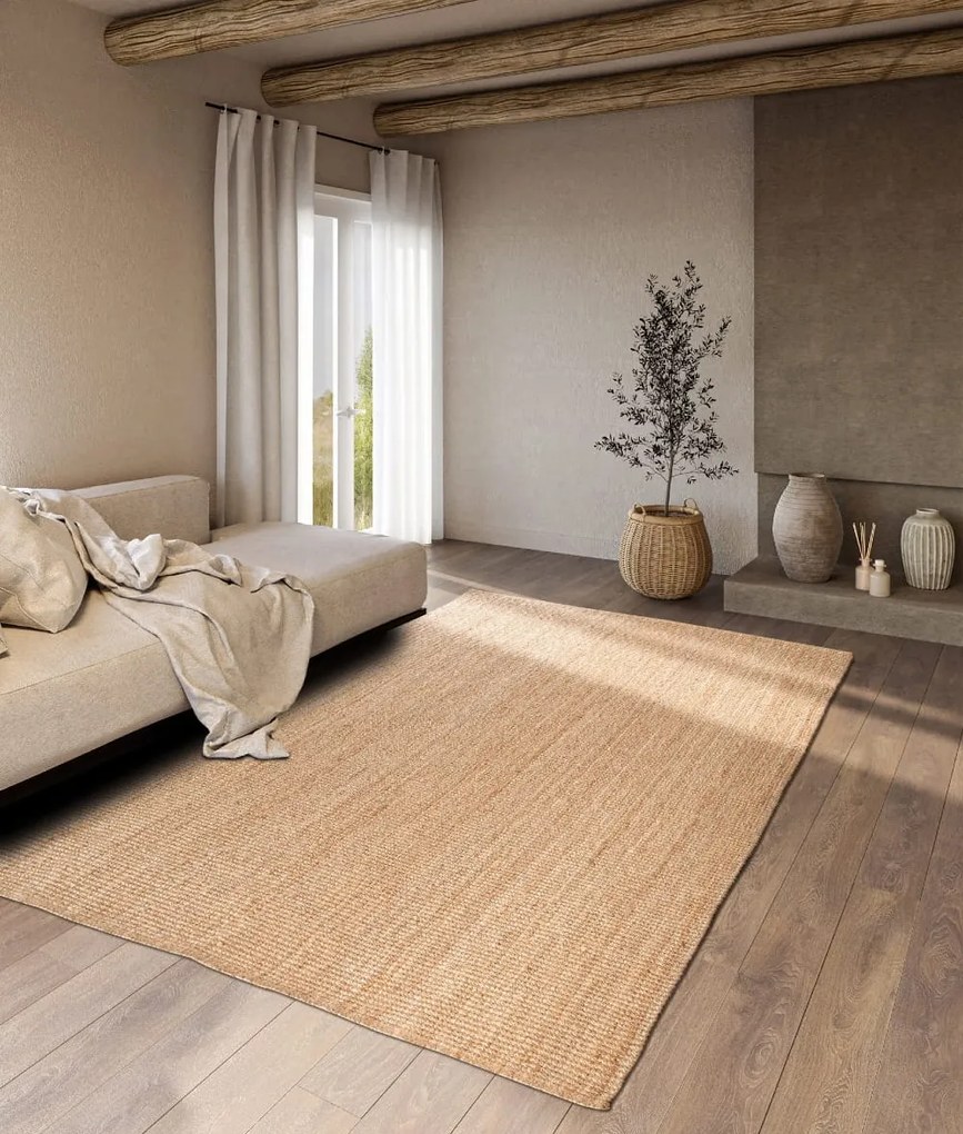 Dywan naturalny jutowy Villeroy & Boch Rosalie złoty 120 cm x 170 cm