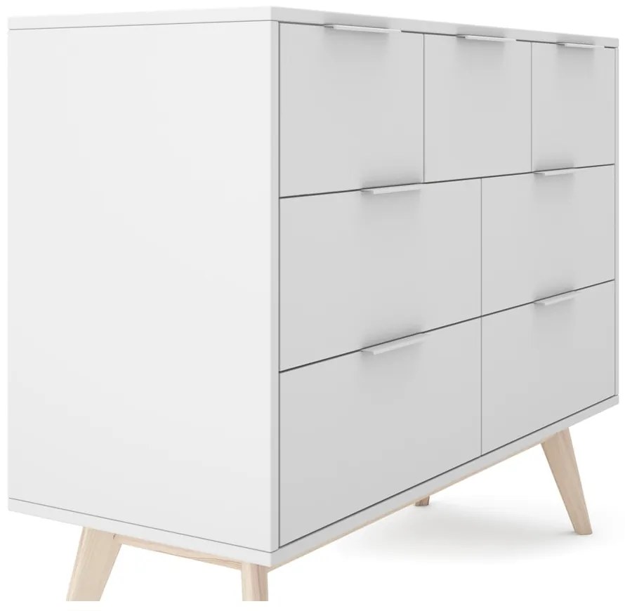 Biała niska komoda 120x83 cm Campus – Marckeric