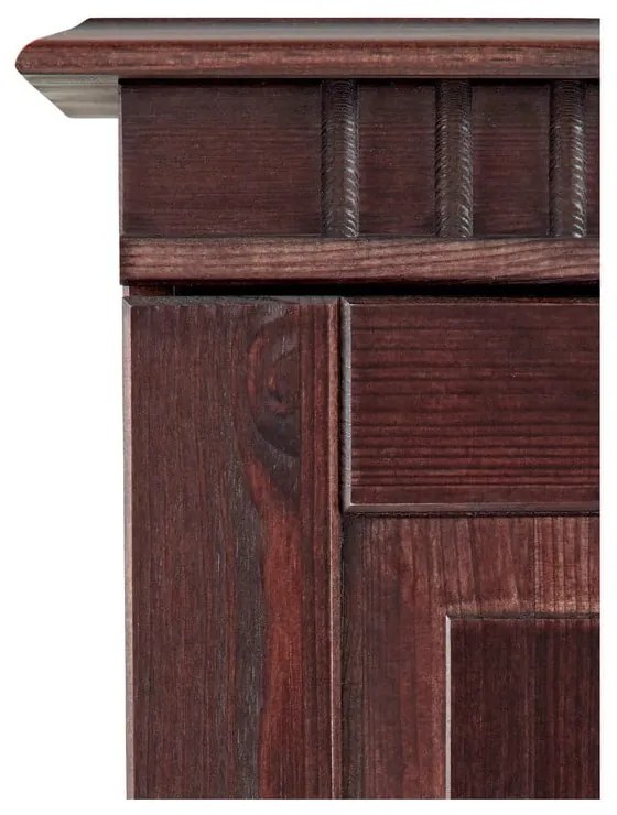 Brązowa szafka z litego drewna sosnowego 100x35 cm Cubrix – Støraa