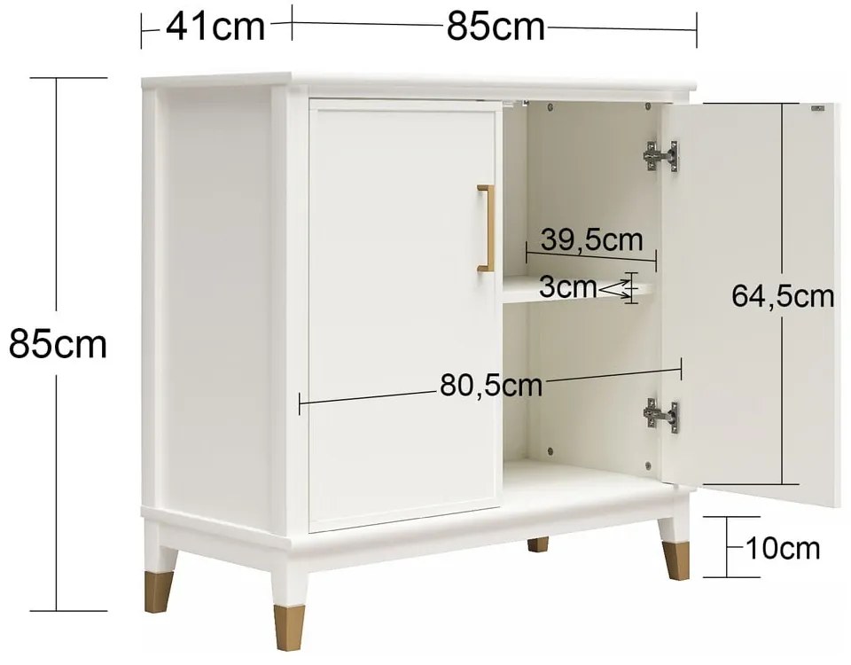 Zielona szafka 86x85x41 cm Westerleigh – CosmoLiving by Cosmopolitan