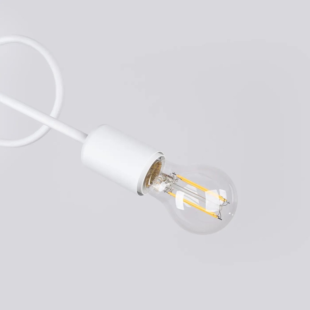Żyrandol LOOP 2 biały supeł SOLLUX  LIGHTING