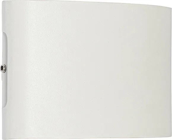 Lampa ścienna zewnętrzna biała w komplecie z LED 4-światłowa IP54 - Silly