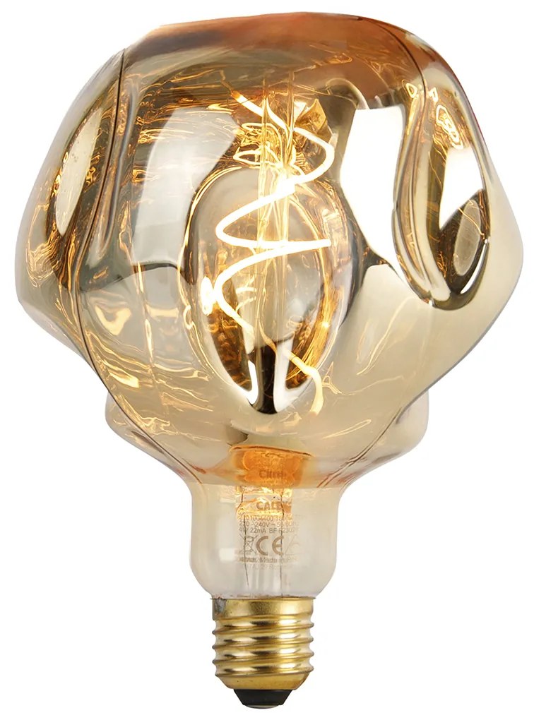 Żarówka LED E27 ściemniana G125 lustrzane złoto 4W 75lm 1800K