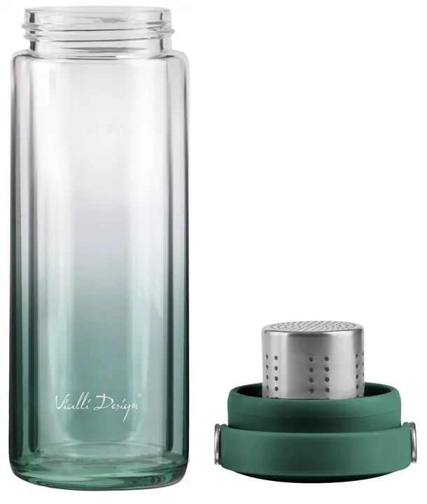 Zielona szklana butelka 350 ml Fuori – Vialli Design