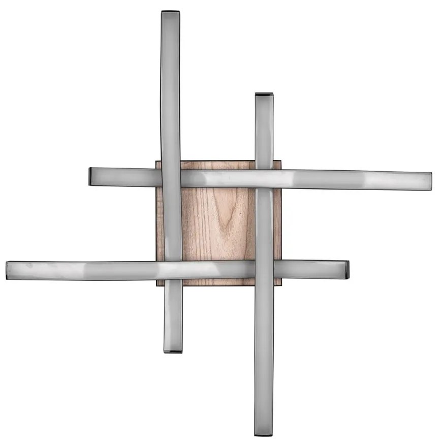 Czarno-brązowa lampa sufitowa LED 46x46 cm Route – Trio