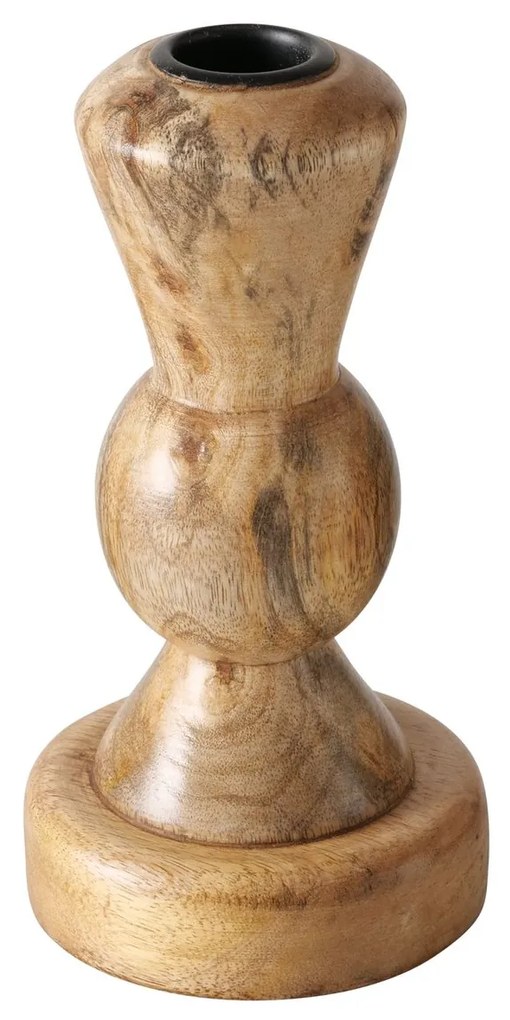 Drewniany świecznik, KESSA, 16 - 20,5 cm, 2 sztuki