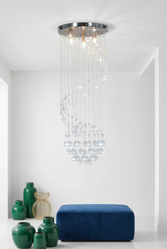 Lampa sufitowa kryształowa spirala - 11X EX161 N2-G73