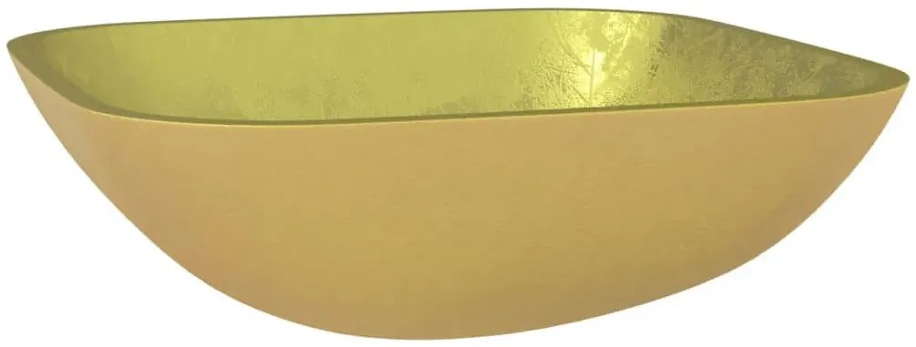 Złota umywalka nablatowa stylu glamour R1-P33