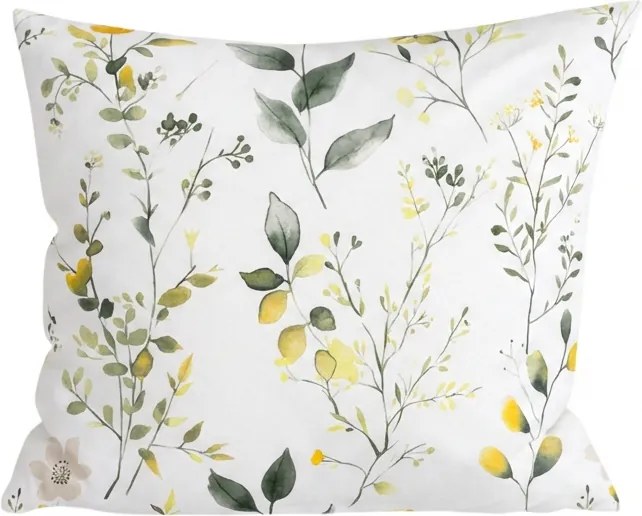 Poszewka na poduszkę z mikrofibry CITRUS GARDEN 45x45 cm, biała
