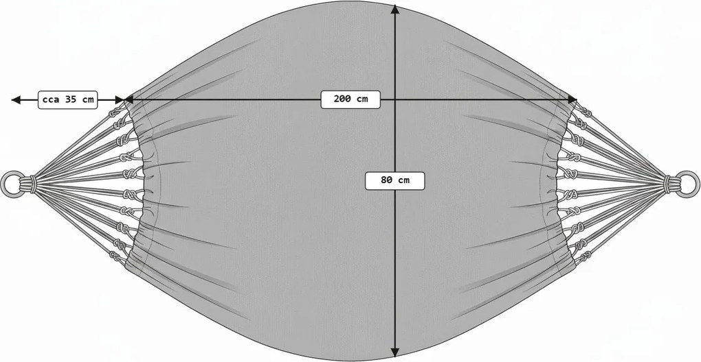 Hamak ZENVIO 200x80 cm, biały + torba gratis