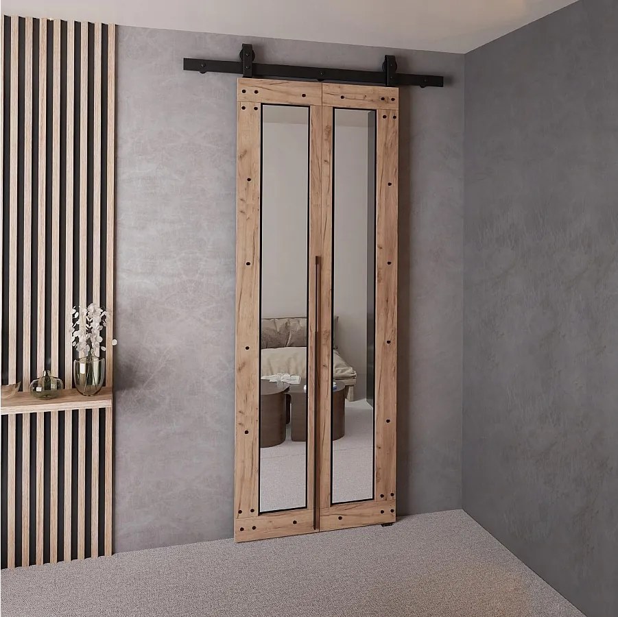 Drzwi Przesuwne QUDIO M8 Dąb Craft Złoty 60