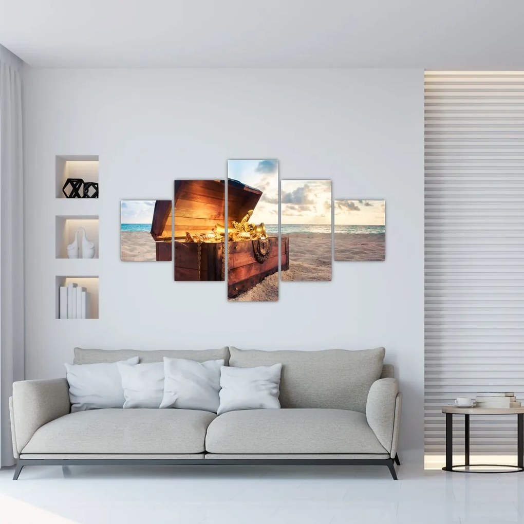 Obraz - Skarb na plaży (125x70 cm)