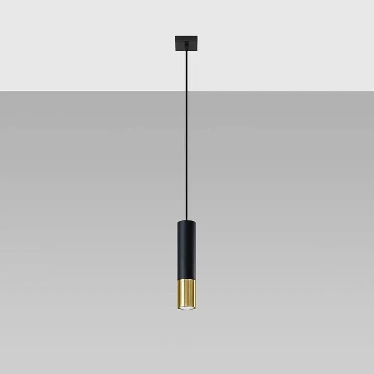 Lampa wisząca LOOPEZ 1 czarna/złota