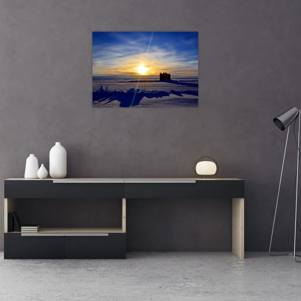 Obraz na szkle - krajobraz polarny (70x50 cm)