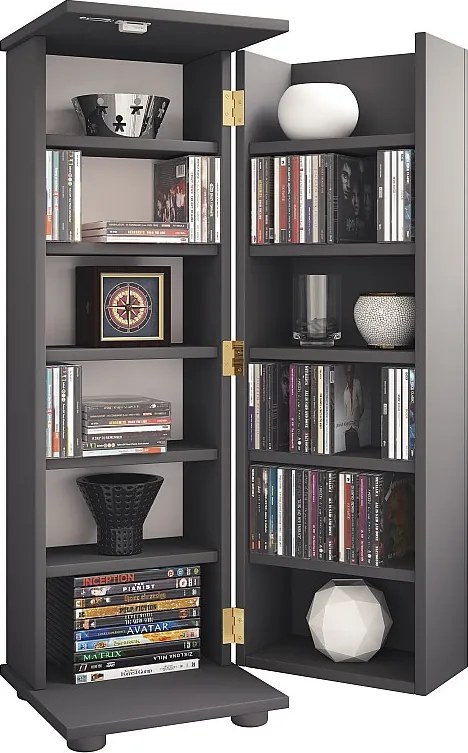 Drewniana półka CD DVD zamykana Engalo L