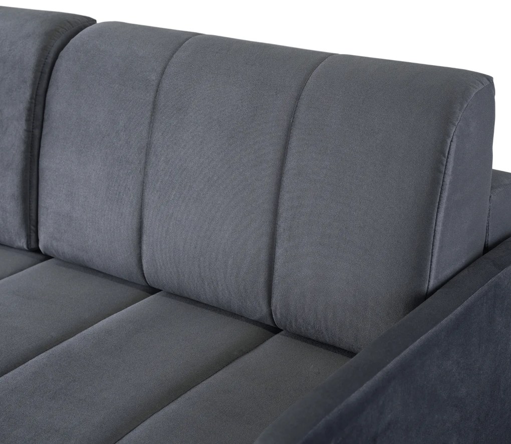 Sofa Rozkładana z Funkcją Spania IBIZA Dwuosobowa Szara Nowoczesna do Salonu