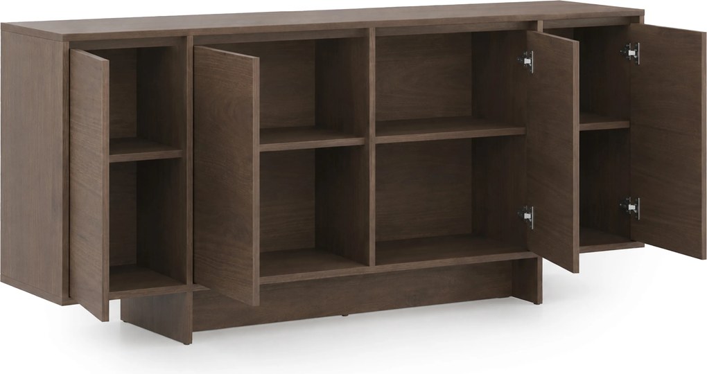 Komoda czterodrzwiowa Zolia 180 cm na cokole - orzech elegant