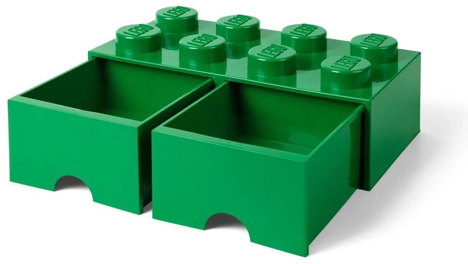 Zielony pojemnik z 2 szufladami LEGO®