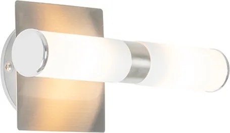 Nowoczesna lampa ścienna do łazienki stal IP44 2-światłowa - Bath
