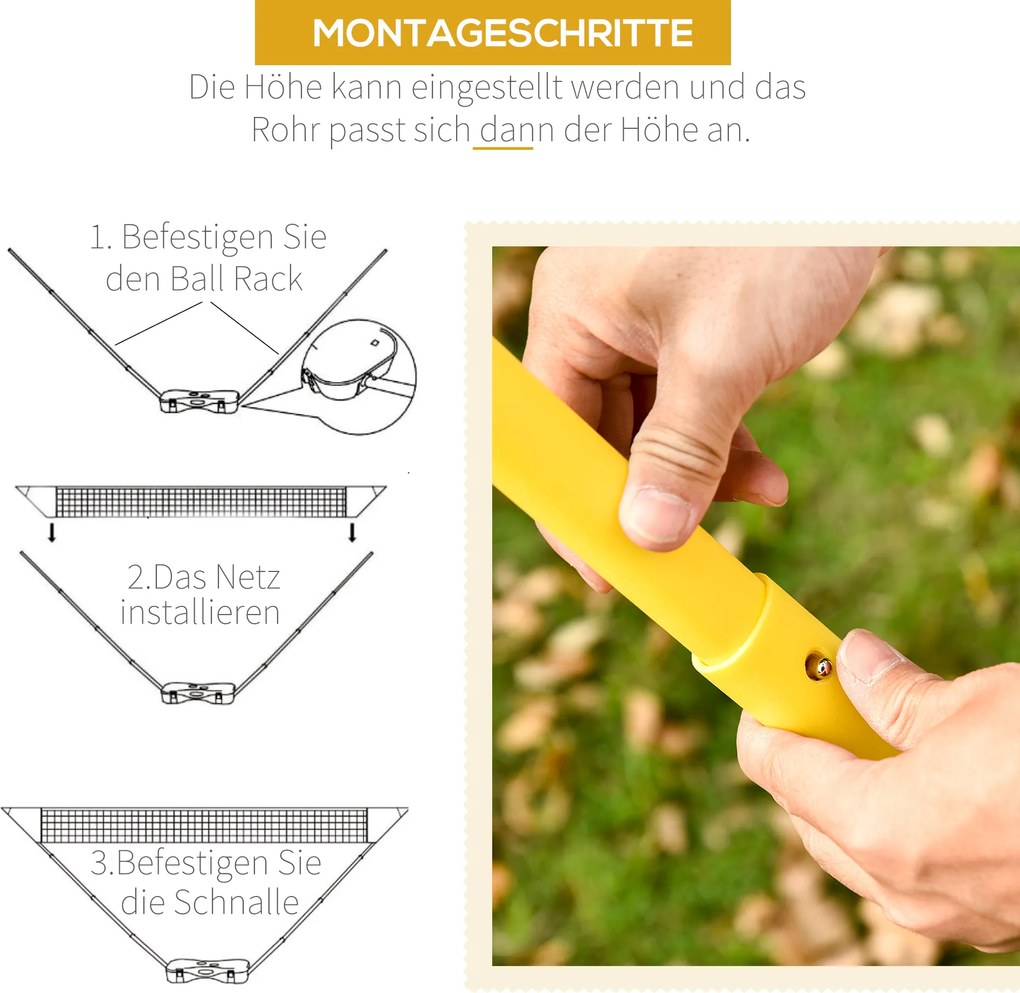 Zestaw do Badmintona HOMCOM z Przenośnym Stojakiem