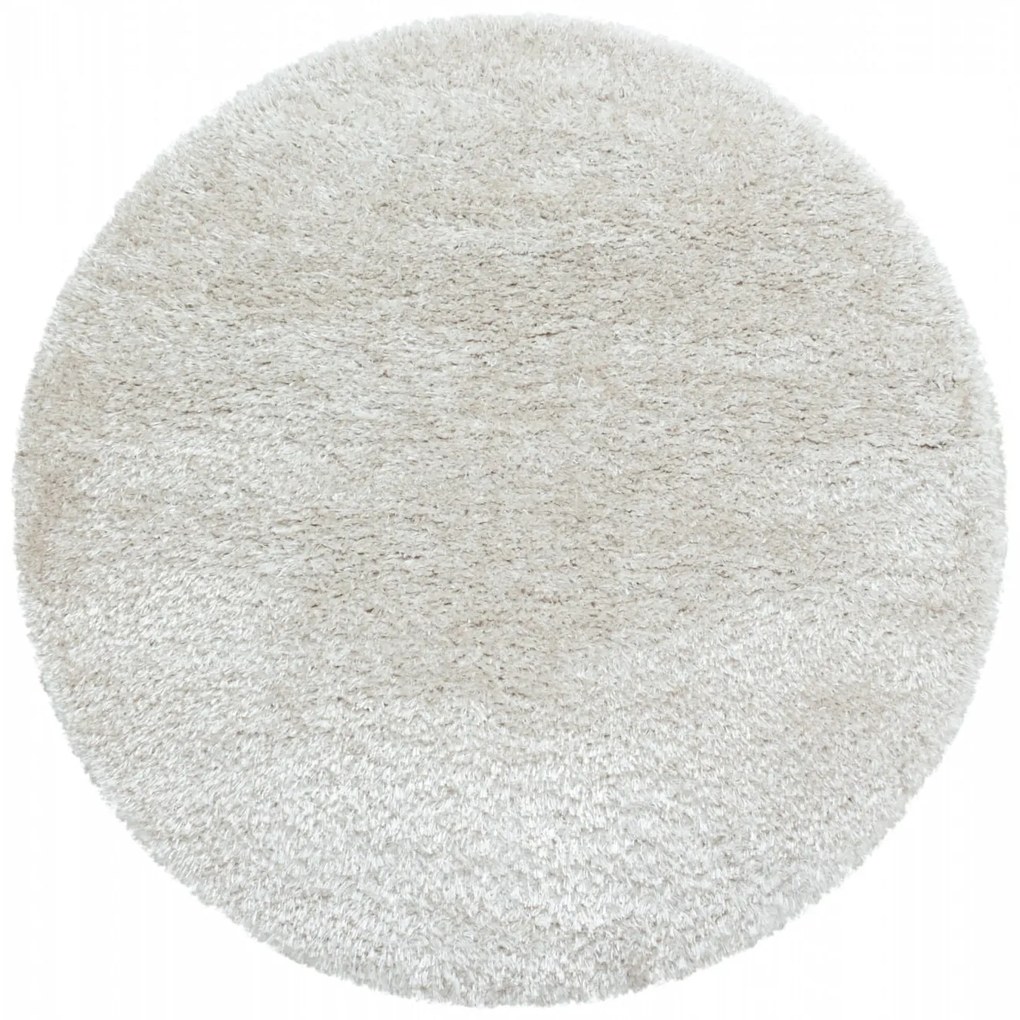 Dywan shaggy poliestrowy Brilliant latte koło 200 cm x 200 cm