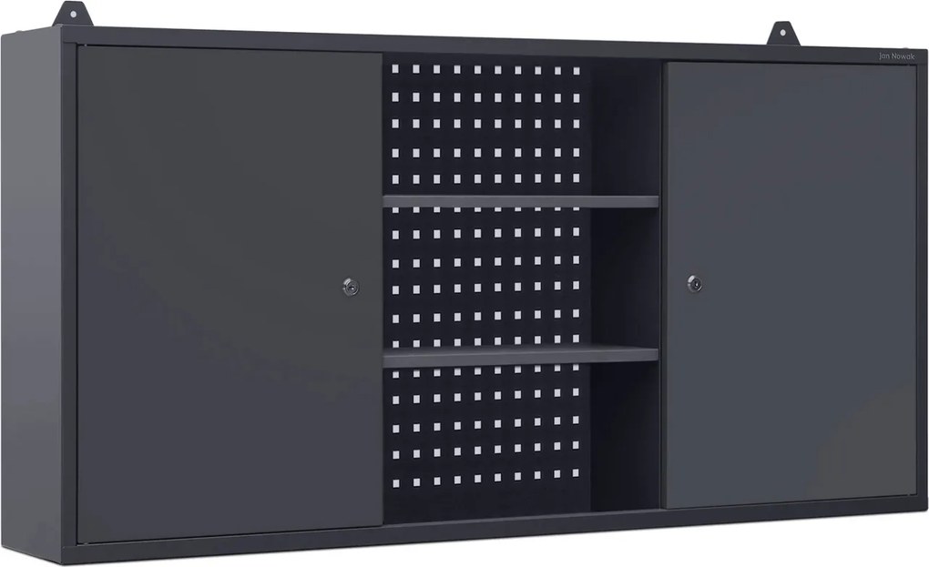 Szafka warsztatowa wisząca antracytowa, 1200x600x200 mm: BEN
