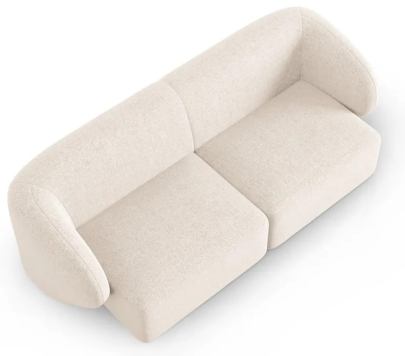 Beżowa sofa z tkaniny szenilowej 188 cm Paolo – Milo Casa