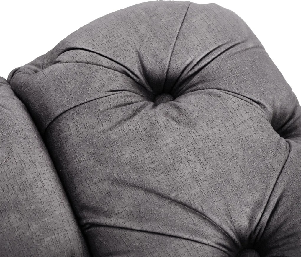 Sofa SORRENTO 3S Trzyosobowa Szara Welurowa Nowoczesna Glamour