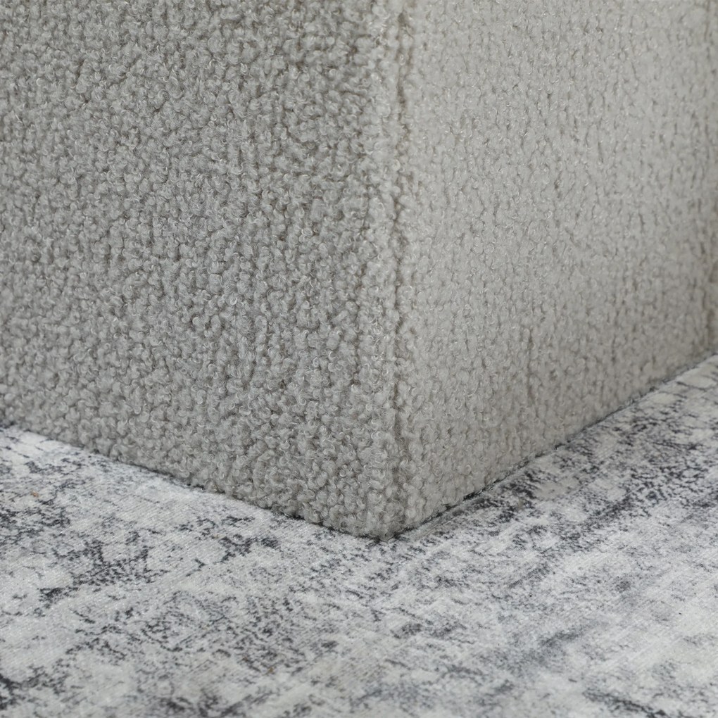 HOMCOM Skrzynka do przechowywania, pufa z miejscem i pokrywą do salonu, sypialni, korytarza, Jasnoszara