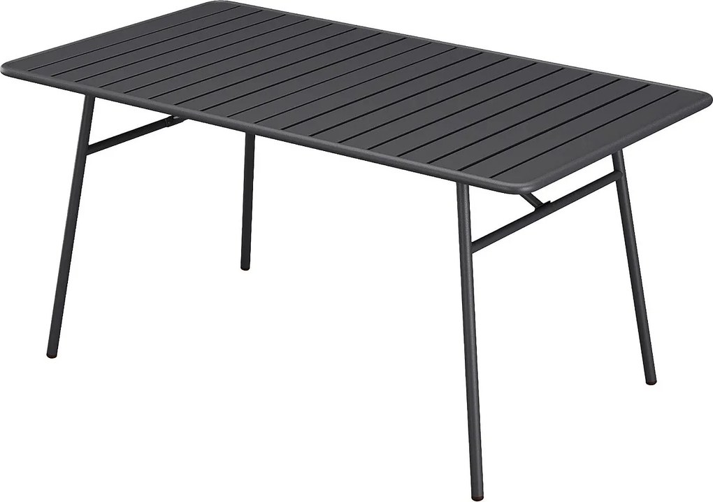 Stół ogrodowy o dł. 200 cm z metalu - antracytowy - MIRMANDE marki MYLIA