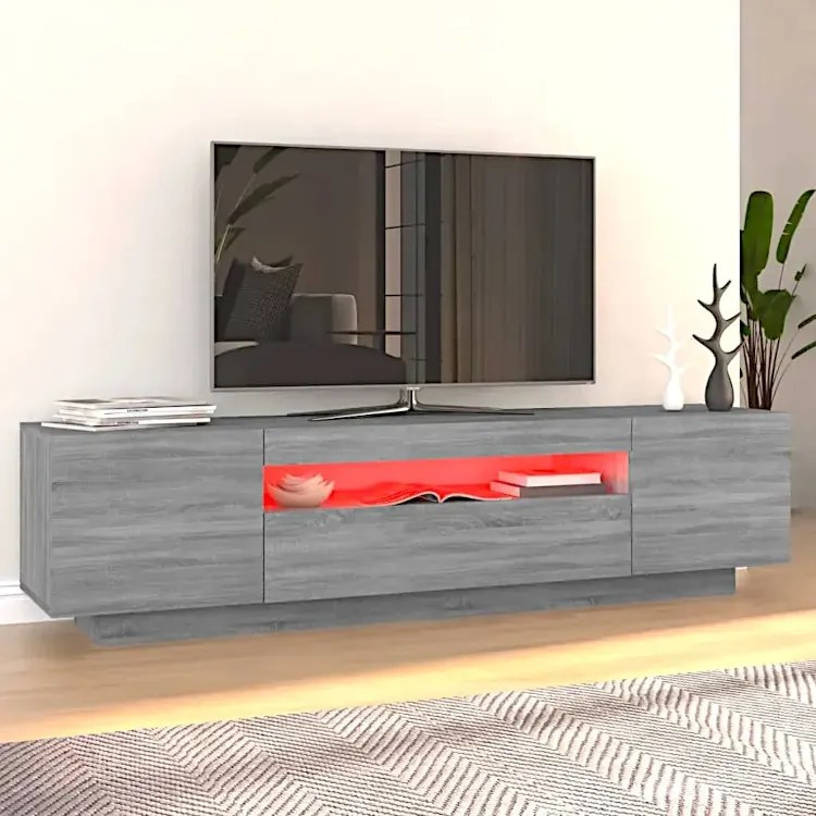 Szafka RTV w kolorze szarego dębu sonoma - Dobix