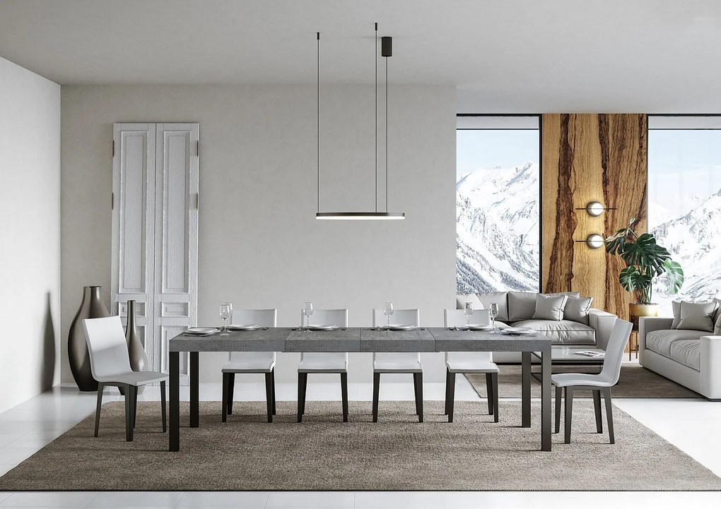 Stół rozkładany Everyday Premium 200/304x90 cm nogi betonowe antracytowe