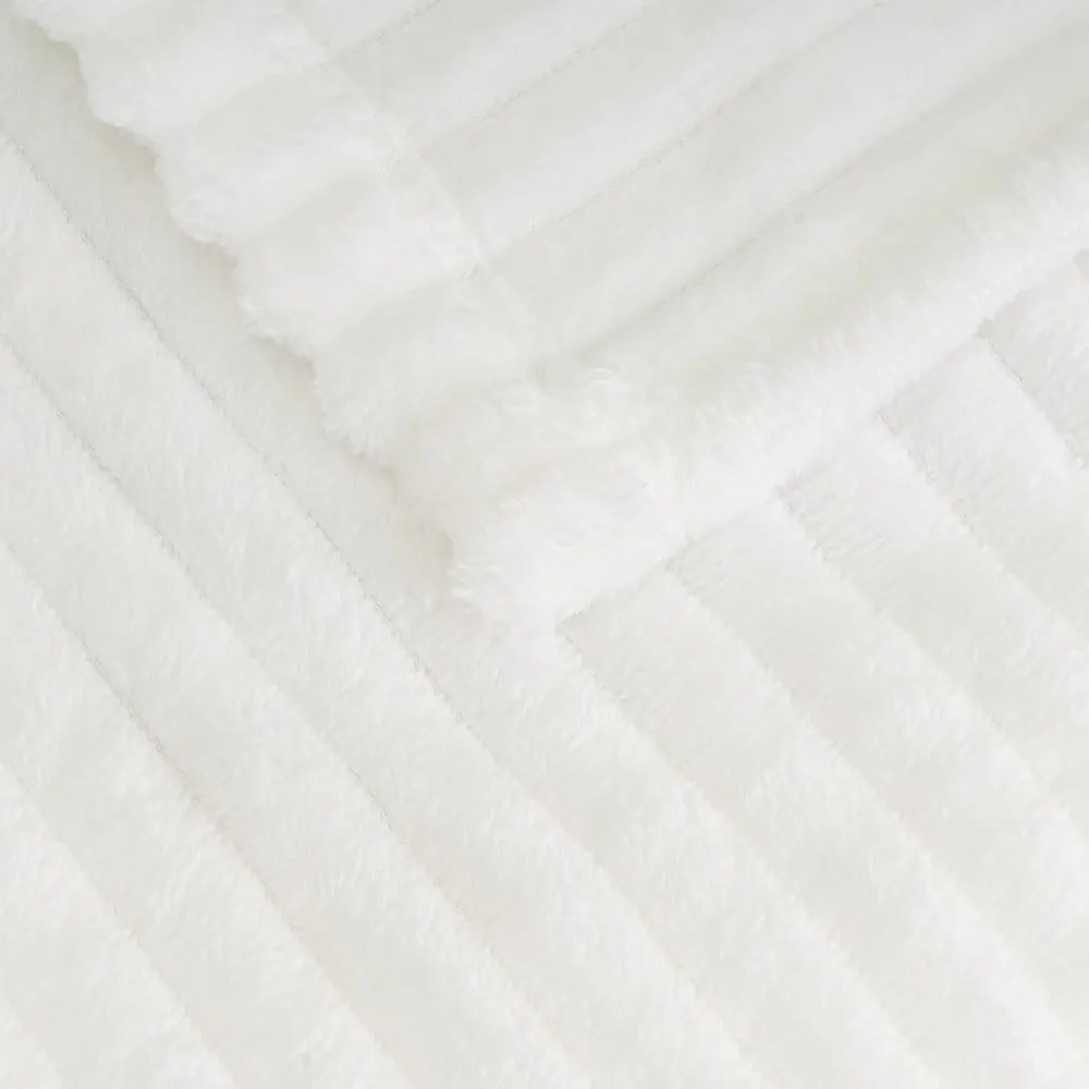 Biały koc z mikropluszu 130x160 cm Fur Velvet – Casa Selección