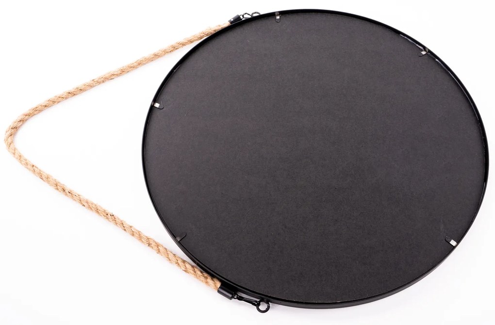 Lustro ścienne okrągłe na sznurku, Ø 37 cm