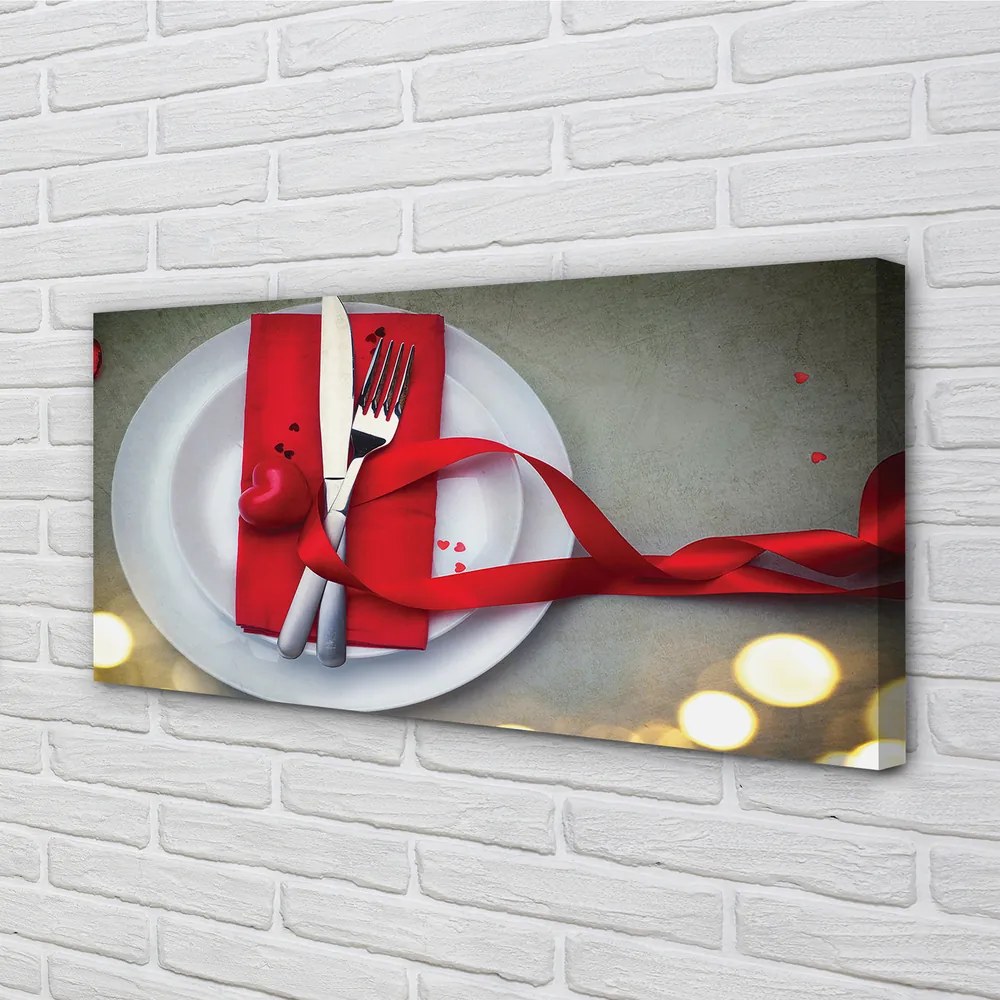 Duży obraz na płótnie Romantyczna Kolacja przy Świecach