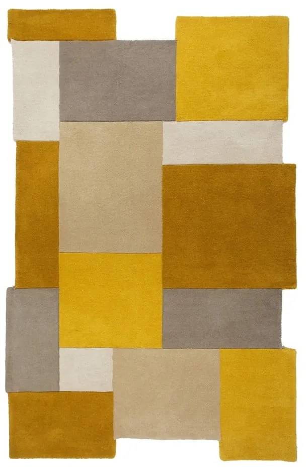 Żółto-beżowy wełniany dywan Flair Rugs Collage, 120x180 cm