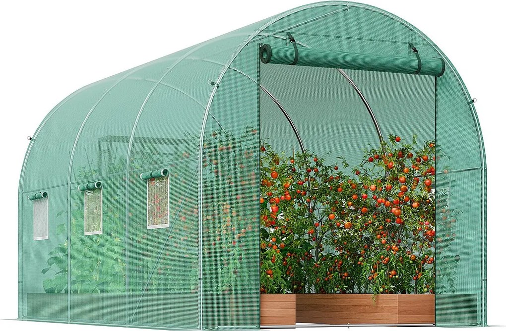 Tunel Foliowy SucceBuy 2 x 3 x 2 m, Ocynkowana Rama, Powłoka PE, Zielona