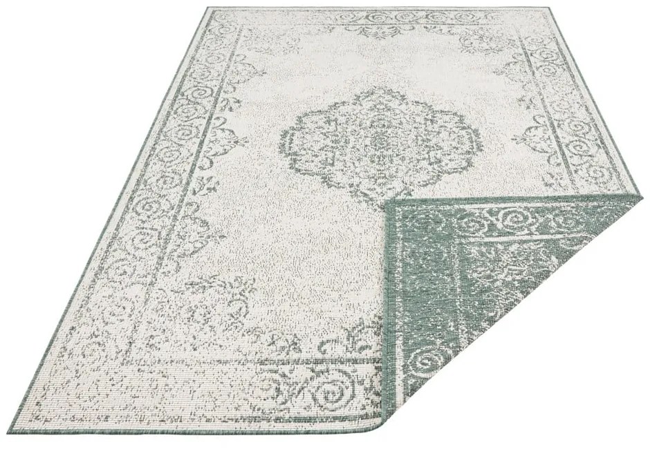 Zielono-kremowy dywan odpowiedni na zewnątrz NORTHRUGS Cebu, 80x150 cm