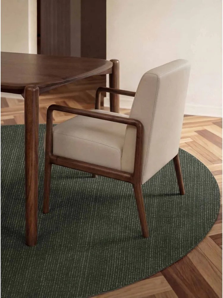 Ciemnozielony wełniany okrągły dywan tkany ręcznie ø 160 cm Greenwich – Ted Baker