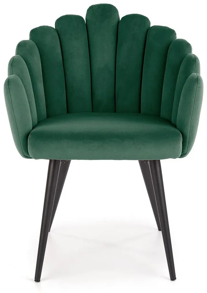Zielone welwetowe krzesło glamour Avalon 7X
