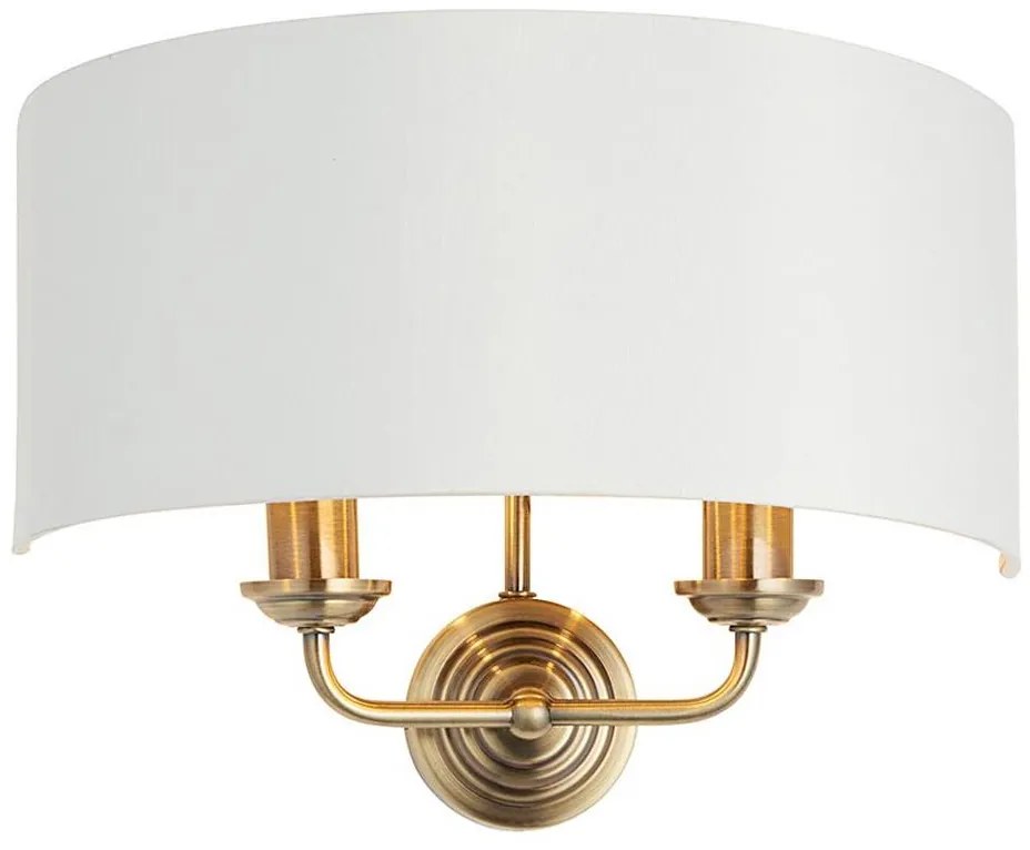 Endon 98937 - Kinkiet HIGHCLERE 2xE14/40W/230V biały/mosiądz