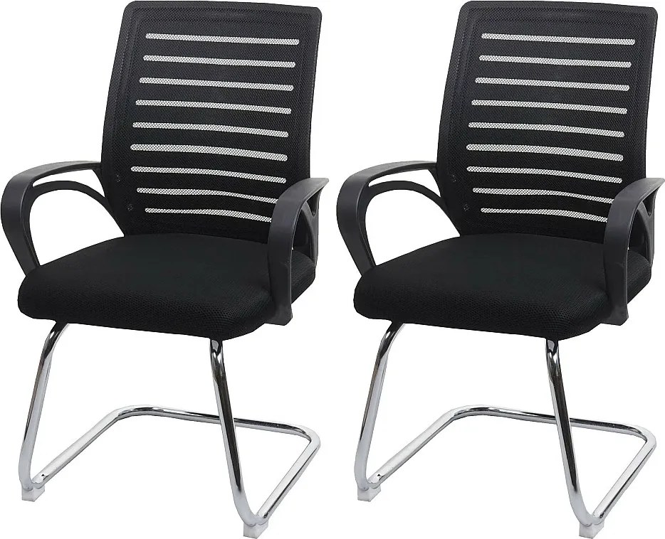 Krzesło konferencyjne MCW-K51 (zestaw 2 sztuk),  czarny