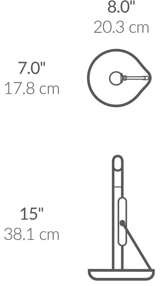 Simplehuman Stojak na ręczniki papierowe w rolce do 17 cm, stalowy biały